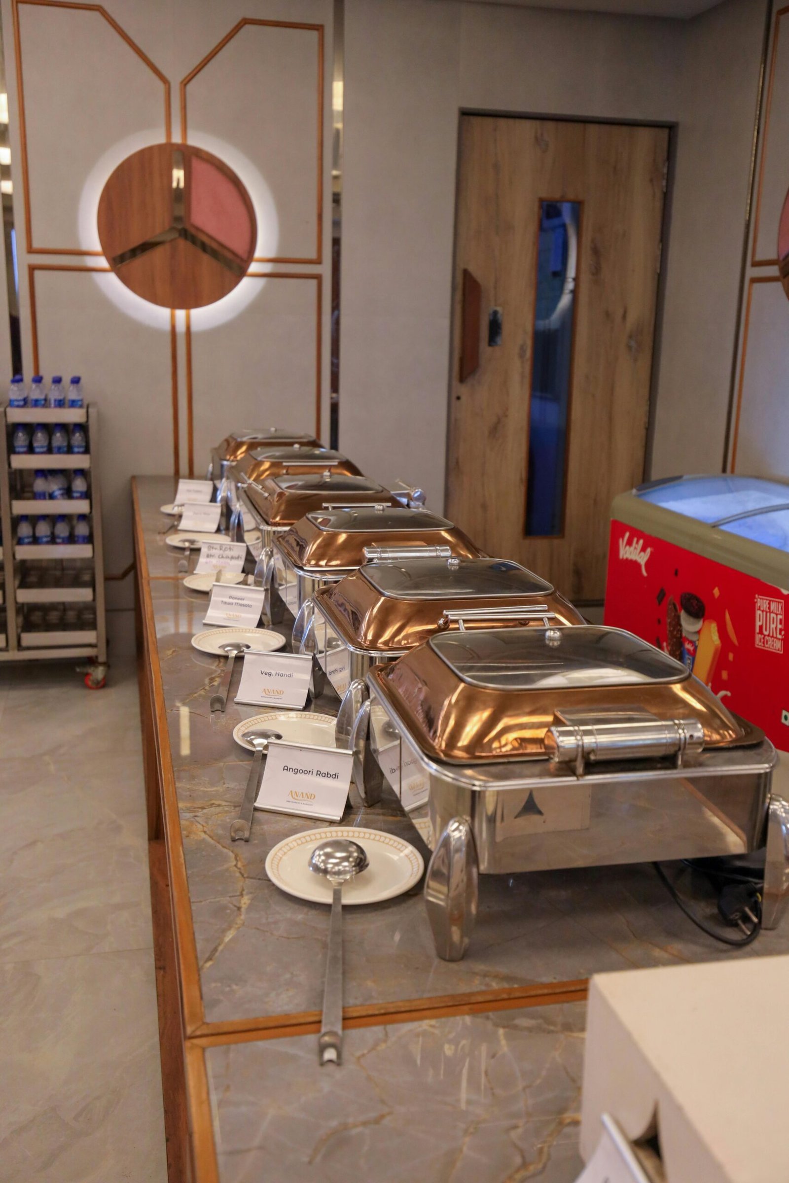 Primo Event Rentals and Planners Buffet lighting and table arrangements